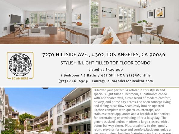 7270 Hillside Avenue 302, Los Angeles CA 90046