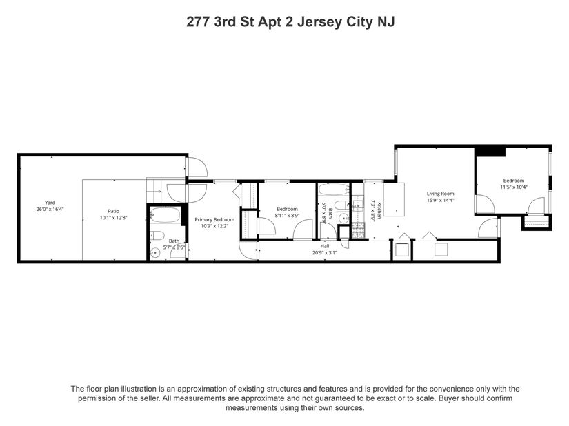 277 3rd St 2, Jersey City NJ 07302