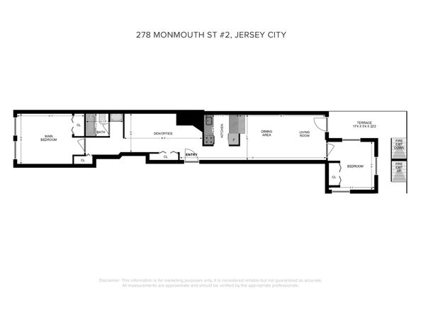 278 Monmouth St 2L, Jersey City NJ 07302
